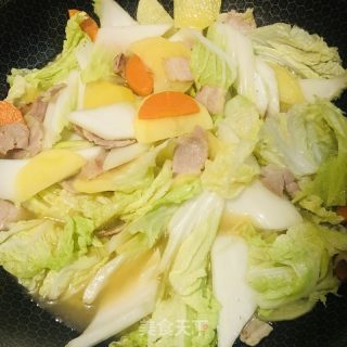 炖明白菜的做法步调：12