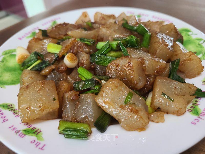 蒜苗炒白薯凉粉的做法