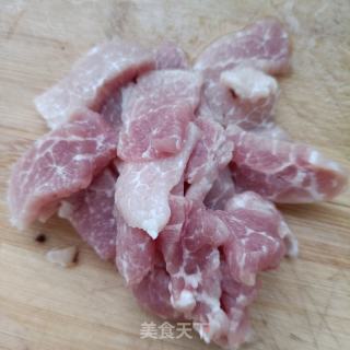 肉片喷鼻菜炒心蘑的做法步调：5