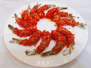 恋人节餐桌上的翠花凤尾虾的做法步调：5