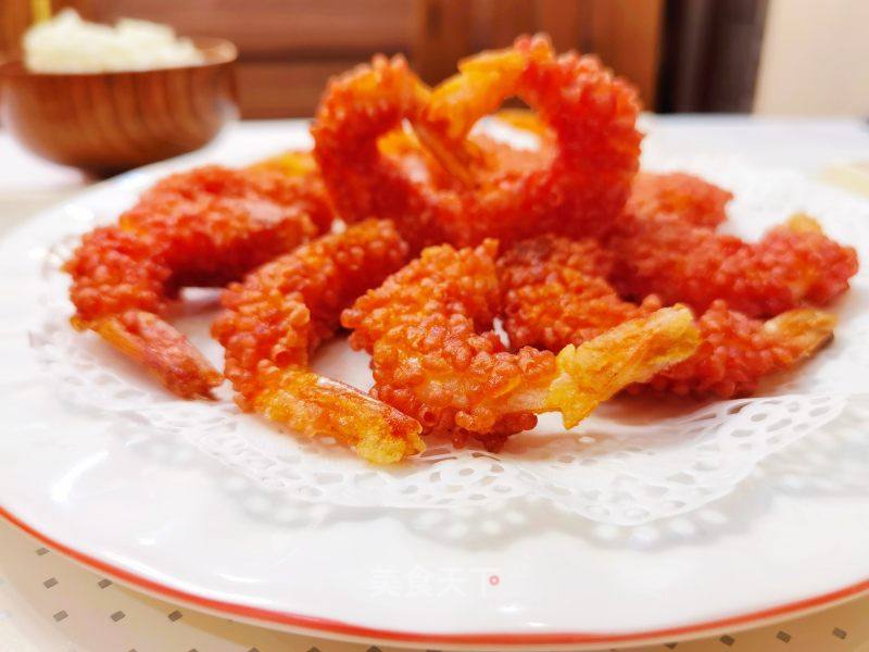 恋人节餐桌上的翠花凤尾虾的做法