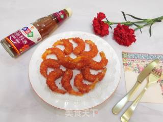 恋人节餐桌上的翠花凤尾虾的做法步调：7