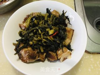 白烧圆肉蒸雪里蕻的做法步调：6
