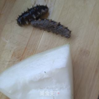 海参炒冬瓜的做法步调：1
