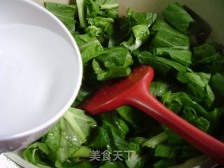 虾仁千张炒菜芯的做法步调：11