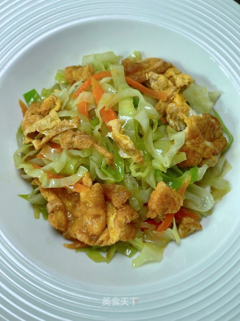 包菜炒鸡蛋的做法