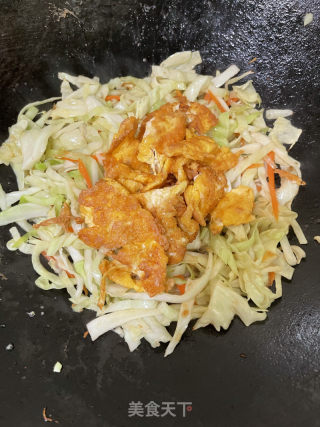 包菜炒鸡蛋的做法步调：10