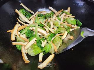 死菜炒豆干的做法步调：4
