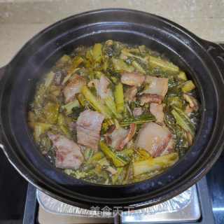 火碌菜猪肉煲的做法步调：12