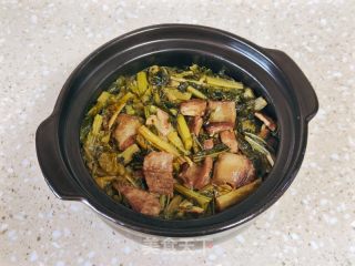 火碌菜猪肉煲的做法步调：13