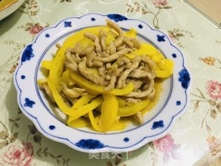 黄椒炒过油肉的做法步调：8