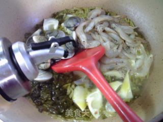 咸菜雷笋煮圆蛤江利剑虾的做法步调：7