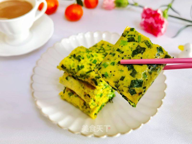 没有擀里没有擀里，简朴又好吃的韭菜鸡蛋饼的做法