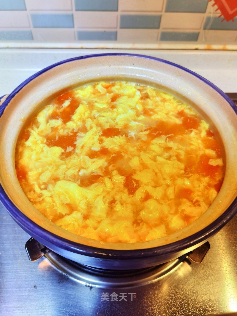 西白柿鸡蛋汤的做法