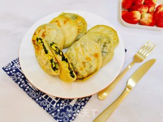 仲春两龙仰面，吃秋饼/韭菜鸡蛋饼的做法步调：12