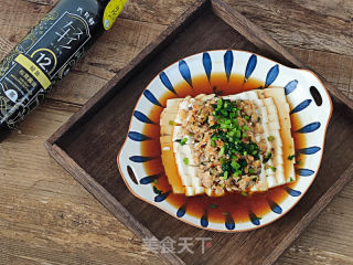 虾蓉蒸豆腐的做法步调：10