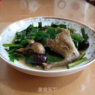 鸽汤炒韭菜的做法步调：8