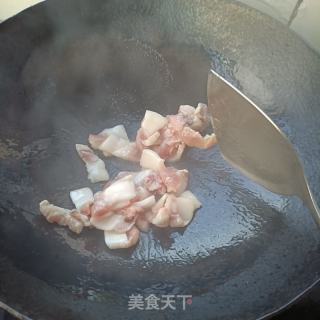 粗五花炒蒜苗的做法步调：5