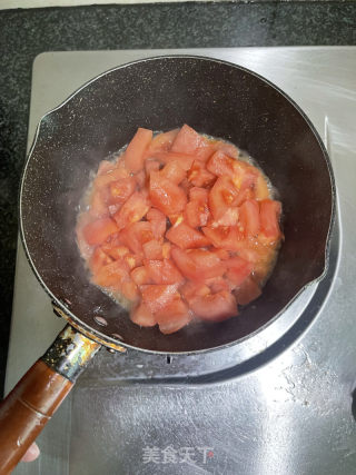 番茄粉丝虾滑的做法步调：4