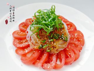 凉拌番茄粉丝的做法步调：7