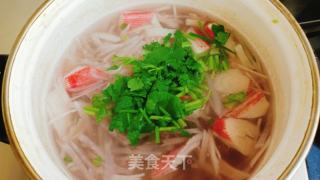 蟹棒火萝卜汤——春季的滋味的做法步调：12