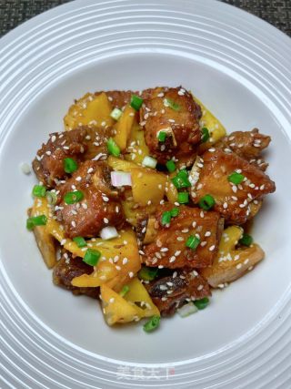 菠萝排骨的做法步伐：15
