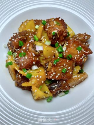 菠萝排骨的做法步伐：16