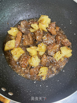 菠萝排骨的做法步伐：12