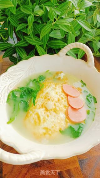 菊花脑煎蛋汤的做法步调：10