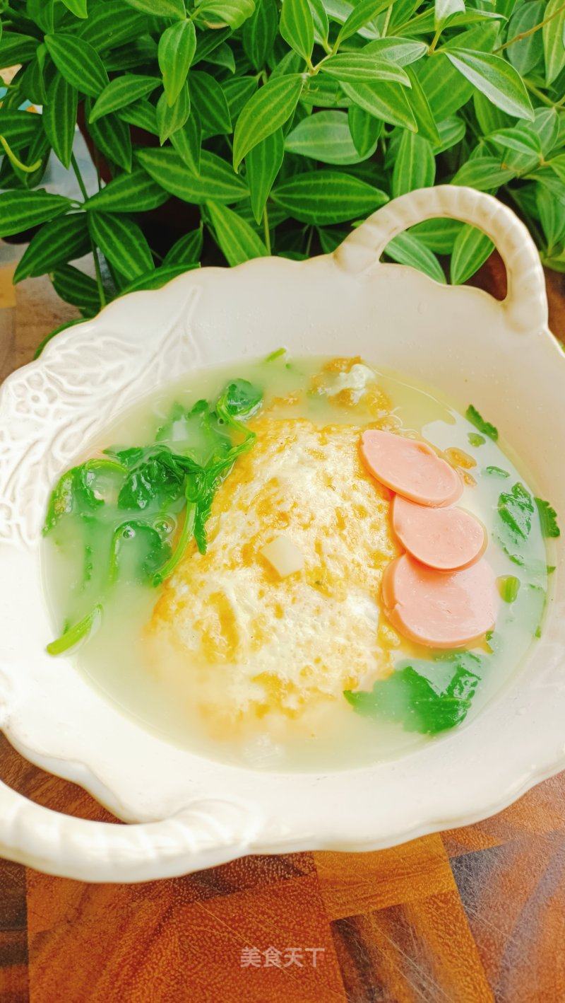 菊花脑煎蛋汤的做法