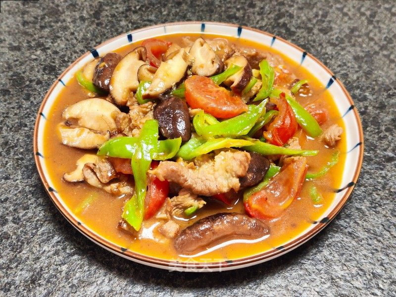 纯蔬炒肉片的做法