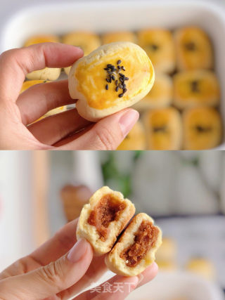 豆沙一心酥的做法步调：10