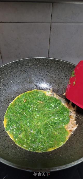 韭菜炒鸡蛋磷虾干的做法步调：9