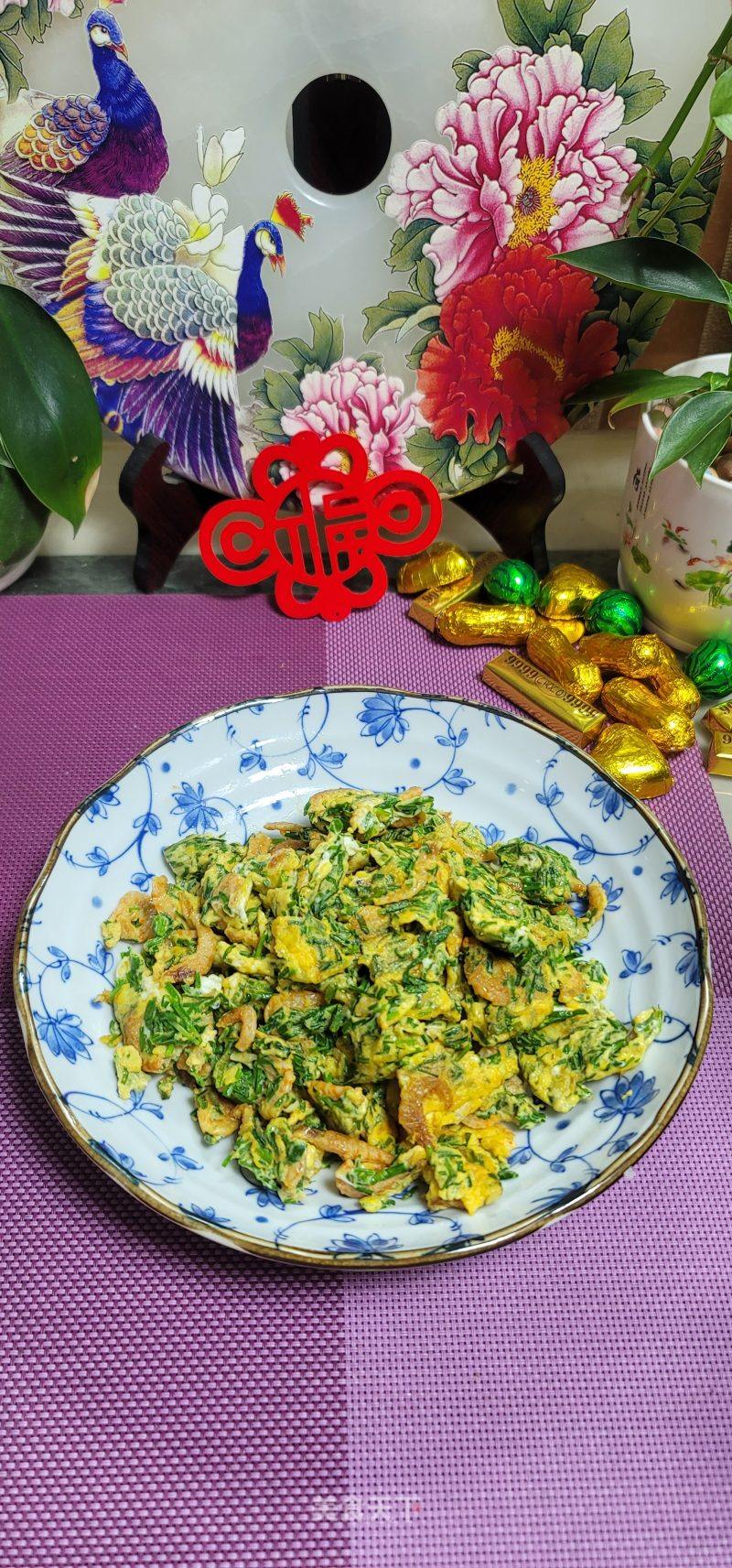 韭菜炒鸡蛋磷虾干的做法