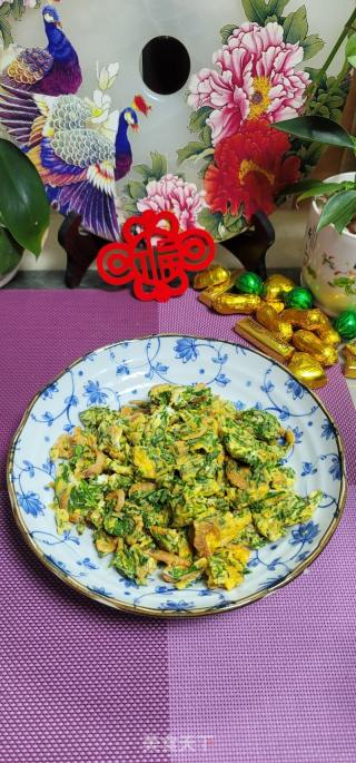 韭菜炒鸡蛋磷虾干的做法步调：11