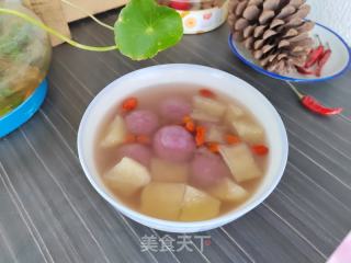 苹果煮紫薯枣泥汤圆的做法步调：6