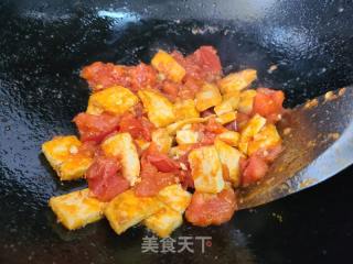 豆腐炒西白柿的做法步调：3