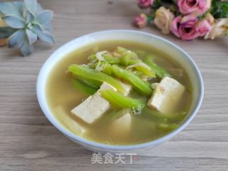 丝瓜虾皮豆腐汤的做法步调：6