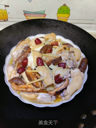 冬菇蒸滑鸡的做法步调：9