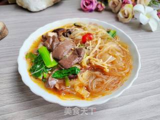 鸭血粉丝汤的做法步调：10