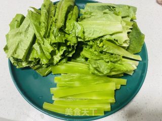 莴笋火煮肉片的做法步调：2