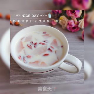 木瓜炖牛奶的做法步调：5