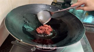 菜心炒牛肉的做法步调：6