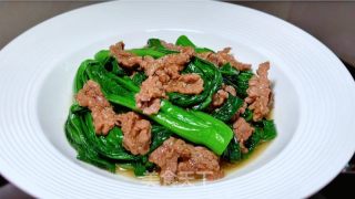 菜心炒牛肉的做法步调：15