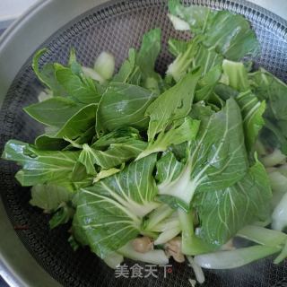 烤贝炒油菜的做法步调：9
