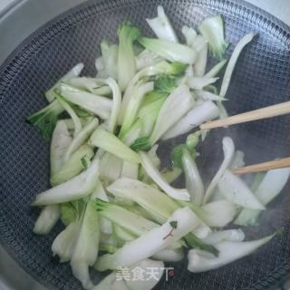 烤贝炒油菜的做法步调：7