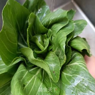 烤贝炒油菜的做法步调：2
