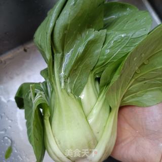 烤贝炒油菜的做法步调：3