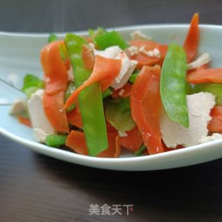 圆椒胡萝卜拌粗肉的做法步调：14