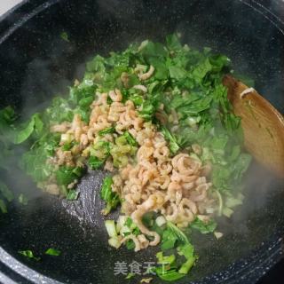 肉沫海米青菜粥的做法步调：13